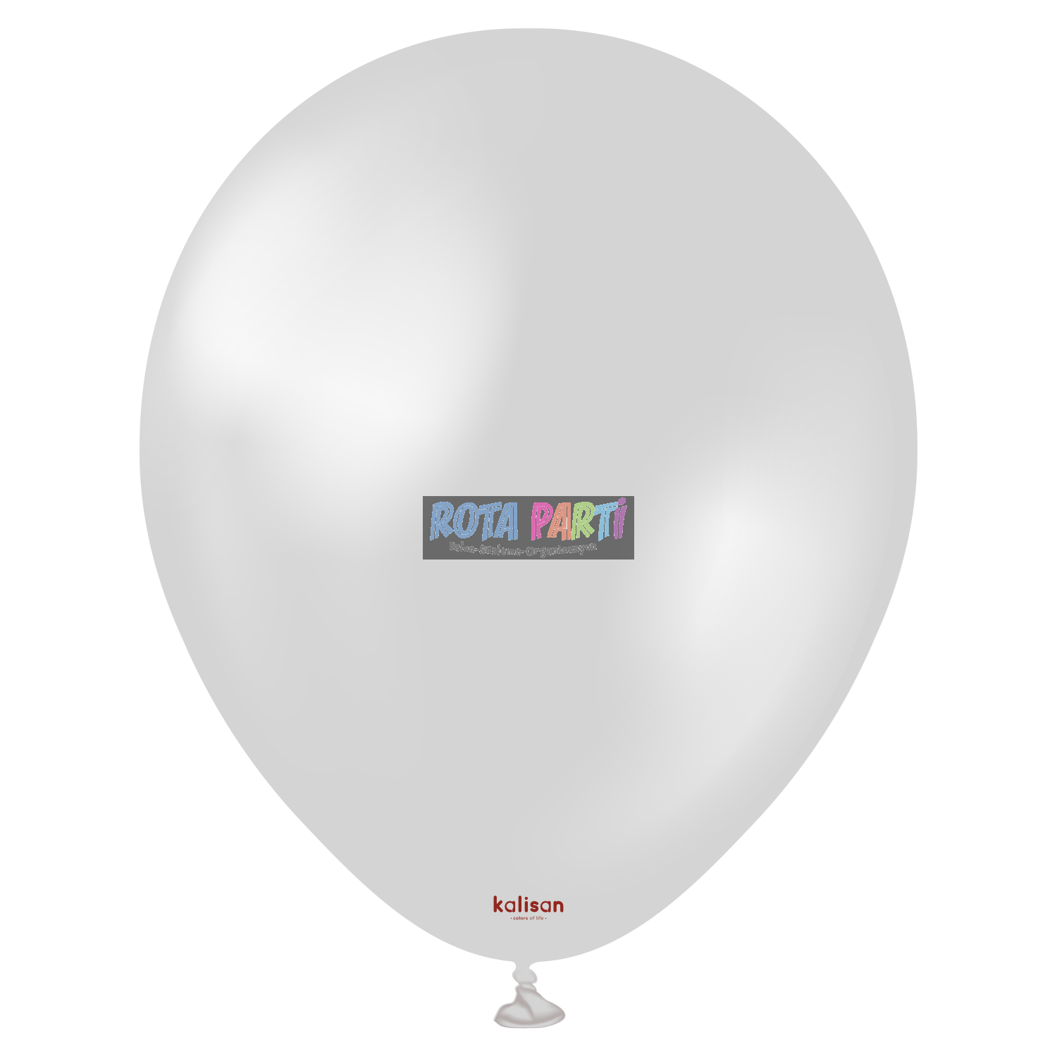 12'' Metalik Gümüş (Silver) 50'Li Balon